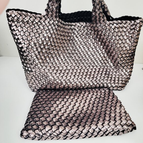 Naghedi St. Barths Medium Tote in Reflect Silver - Picture 2 of 9